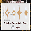 6Pcs Iron Hanging Ornaments HJEW-WH0036-94-2
