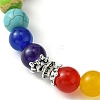 Chakra Natural & Synthetic Mixed Stone Stretch Bracelets BJEW-JB09859-03-4