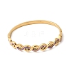 304 Stainless Steel Enamel Hinged Bangles for Women BJEW-B168-04G-02-4