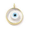 Handmade Evil Eye Lampwork Pendants LAMP-F026-05G-2