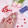 40Pcs 2 Colors Transparent Glass Pendants GLAA-SC0002-93-3