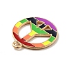 Rainbow Color Alloy Enamel Pendants LS-ENAM-G208-10KCG-3