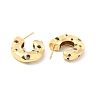 Cubic Zirconia C-shap Stud Earrings EJEW-P213-02G-01-2