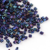 Plated Glass Bugle Beads SEED-R010-704-1
