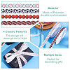 4 Rolls 4 Styles Sport Ball Theme Polyester Printed Grosgrain Ribbon OCOR-HY0001-19-5