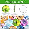 15Pcs Half Round with Tree Pattern Glass Flatback Cabochons for DIY Projects GGLA-YW0001-20-3