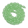 Electroplate Imitation Jade Glass Beads Strands X-EGLA-N013-J6mm-D04-2