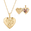 304 Stainless Steel Heart Locket Pendant Necklaces for Photo NJEW-WH0020-97D-1