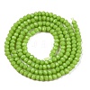 Opaque Solid Color Glass Beads Strands EGLA-T021-02F-2