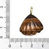 Natural Tiger Eye Carved Pendants G-G330-02G-10-3