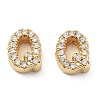 Rack Plating Brass Micro Pave Clear Cubic Zirconia Beads KK-G500-30G-Q-1