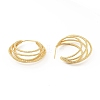 Rack Plating Brass Chunky Open Hoop Earrings EJEW-C035-04G-2