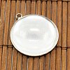   25mm Transparent Clear Domed Glass Cabochon Cover for Brass Photo Pendant Making KK-PH0034-47S-2