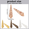 40Pcs 4 Colors Brass Bead Cone KK-NB0003-80-2