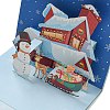 Square 3D House Pop Up Paper Greeting Card AJEW-P124-B01-2