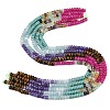 Natural Tiger Eye & Dyed White Jade & Fluorite & Synthetic Turquois Beads Strands G-Z135-C13-3