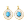 Brass Micro Pave Clear Cubic Zirconia Pendants CU-CBA9CBD-13G-1
