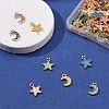 80Pcs 8 Styles Alloy Enamel Charms ENAM-LS0001-25LG-5