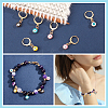 15Pcs 5 Color Alloy Enamel Evil Eye Charms Locking Stitch Makers HJEW-PH01592-5