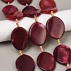 Natural Fire Crackle Agate Beads Strands G-P605-L03-01C-1