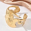 304 Stainless Steel Cuff Open Bangles for Women BJEW-F542-02G-3