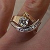 Brass Micro Pave Clear Cubic Zirconia Finger Rings FS-WG8456F-05-1