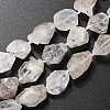 Rough Raw Natural Quartz Beads Strands G-G010-19-01-1