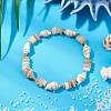 Shell Beaded Stretch Bracelets for Women BJEW-TA00588-1