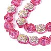 Electroplate Transparent Glass Beads Strands EGLA-Q136-02A-04-3