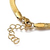 Ion Plating(IP) Unisex 304 Stainless Steel Herringbone Chain Bracelets LS-BJEW-O177-01A-G-2