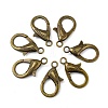 Tibetan Style Alloy Lobster Claw Clasps PALLOY-O027-AB01-5