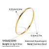 3.5MM 304 Stainless Steel Vintage Textured Round Bangles for Women GG7668-1-1
