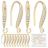 CREATCABIN 22Pcs Brass Micro Pave Clear Cubic Zirconia Earring Hooks KK-CN0002-34-1