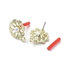 Rack Plating Golden Alloy with ABS Pearl Stud Earring Findings EJEW-B036-03G-11-2