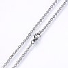 Non-Tarnish 304 Stainless Steel Cable Chains Necklaces LS-NJEW-F226-04P-08-2