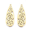 Ion Plating(IP) 201 Stainless Steel Pendants STAS-T044-234G-1