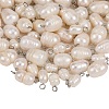60Pcs 3 Styles Natural Cultured Freshwater Pearl Pendants PALLOY-SW0008-02-1
