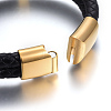 Leather Braided Cord Bracelets BJEW-E352-06G-4