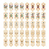 40Pcs 10 Styles Alloy Rhinestone Connector Charms FIND-TA0002-01-11