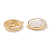 Real 18K Gold Plated Brass Micro Pave Clear Cubic Zirconia Pendants ZIRC-J039-14G-B-2