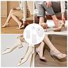 4 Pairs 2 Style Invisible PVC Plastic Flip Flop Pads AJEW-CA0003-81-6