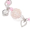 Star & Strawberry Alloy Charm Bracelets BJEW-JB11308-3