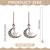 4Pcs Moon with Star Acrylic Charms Ceiling Fan Pull Chain Extenders HJEW-LP00045-2