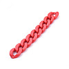 Handmade Opaque Acrylic Curb Chains AJEW-JB00564-2