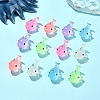 12Pcs 6 Colors Luminous Translucent Resin Pendants RESI-YW0001-85-4