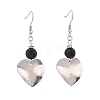 Natural Lava Rock Dangle Earrings for Women EJEW-JE05146-4