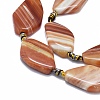 Natural Banded Agate/Striped Agate Beads Strands G-I245-57C-3