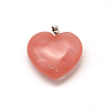 Heart Natural & Synthetic Mixed Stone Pendants G-Q355-M-4