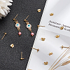 30Pcs Brass Stud Earring Findings and 30Pcs Earring Backs Sets KK-AR0001-91G-NR-4