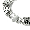 304 Stainless Steel Snake Skin Oval Link Chain Bracelets for Women Men BJEW-C063-10AS-3